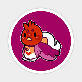 pride birb- Lesbian Variant Magnet